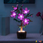 Lego Botanical Hibiscus 10372 Decorative LED tree with purple flowers